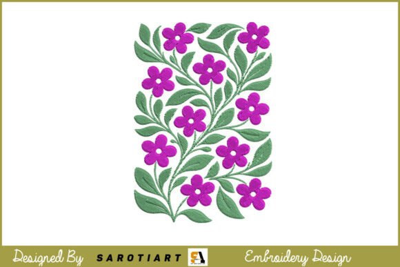 Boho Flower Embroidery Design T-shirt