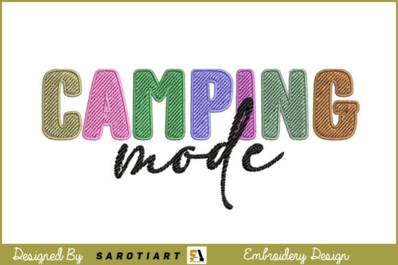 Camping Mode Embroidery Design