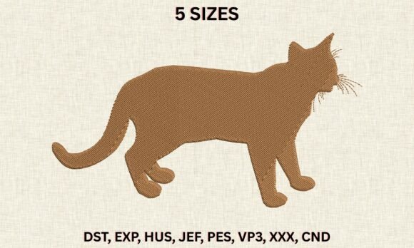 Cat Silhouette Embroidery