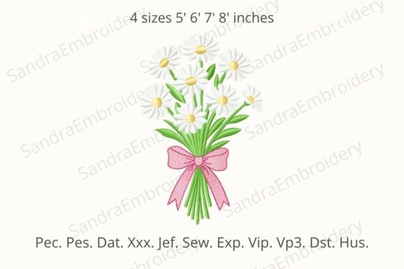 Daisy Flower Embroidery