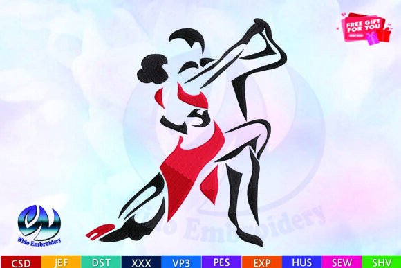 Dance Embroidery Design