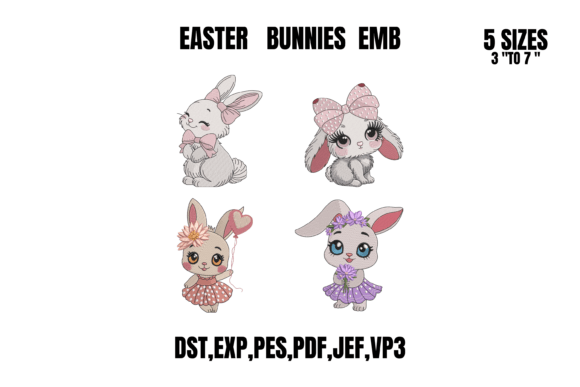 Easter Bunnies Boutique Embroidery Set