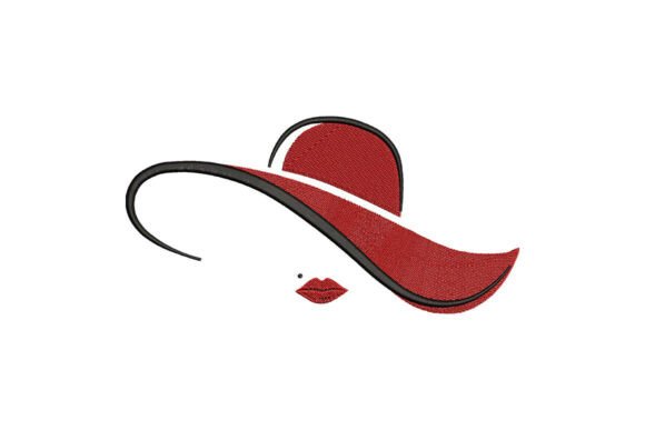 Elegant Woman Hat Embroidery