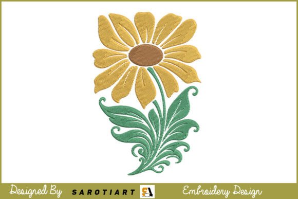 Embroidery Sunflower Design T-shirt