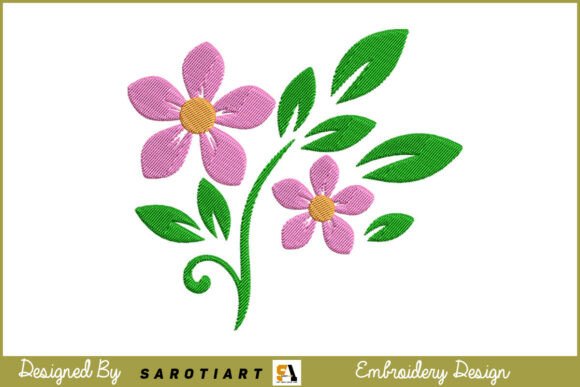 Flowers Embroidery Design T-shirt