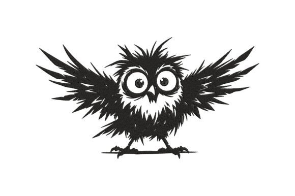 Funny Owl Embroidery Design
