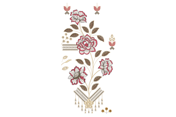 Indian Floral Embroidery Design