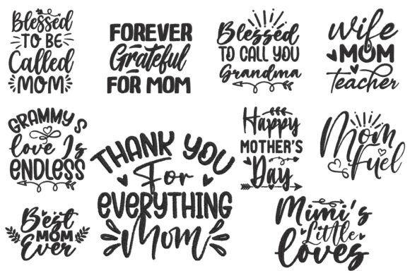 Mother Quotes Embroidery Bundle Design