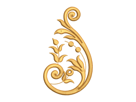 Ottoman Scroll Leaf Ornament Embroidery