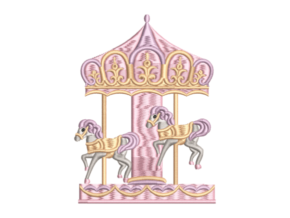 Pastel Carousel Embroidery