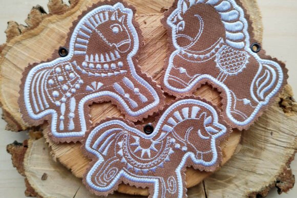 Set Horsesmachine Embroidery Designs