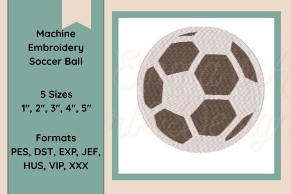 Soccer Football Embroidery Design