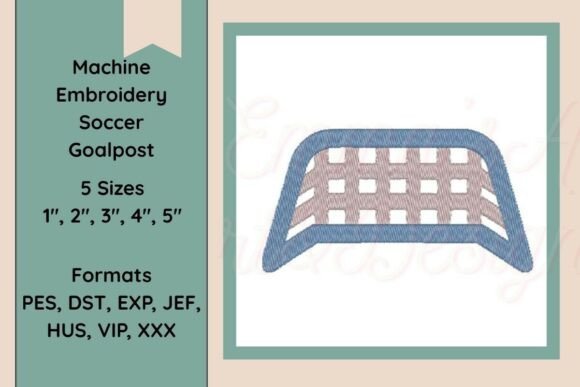 Soccer Goalpost Embroidery Design