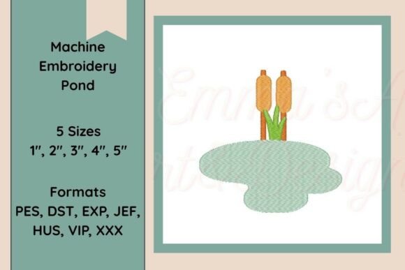 Spring Pond Machine Embroidery Design