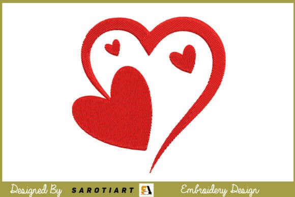 Valentine Design Embroidery T-shirt