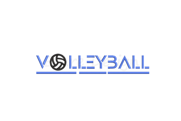 Volleyball Embroidery Design