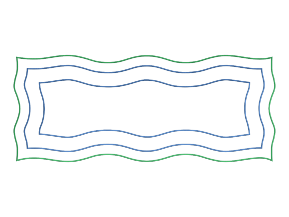Wavy Runner Placemat Embroidery